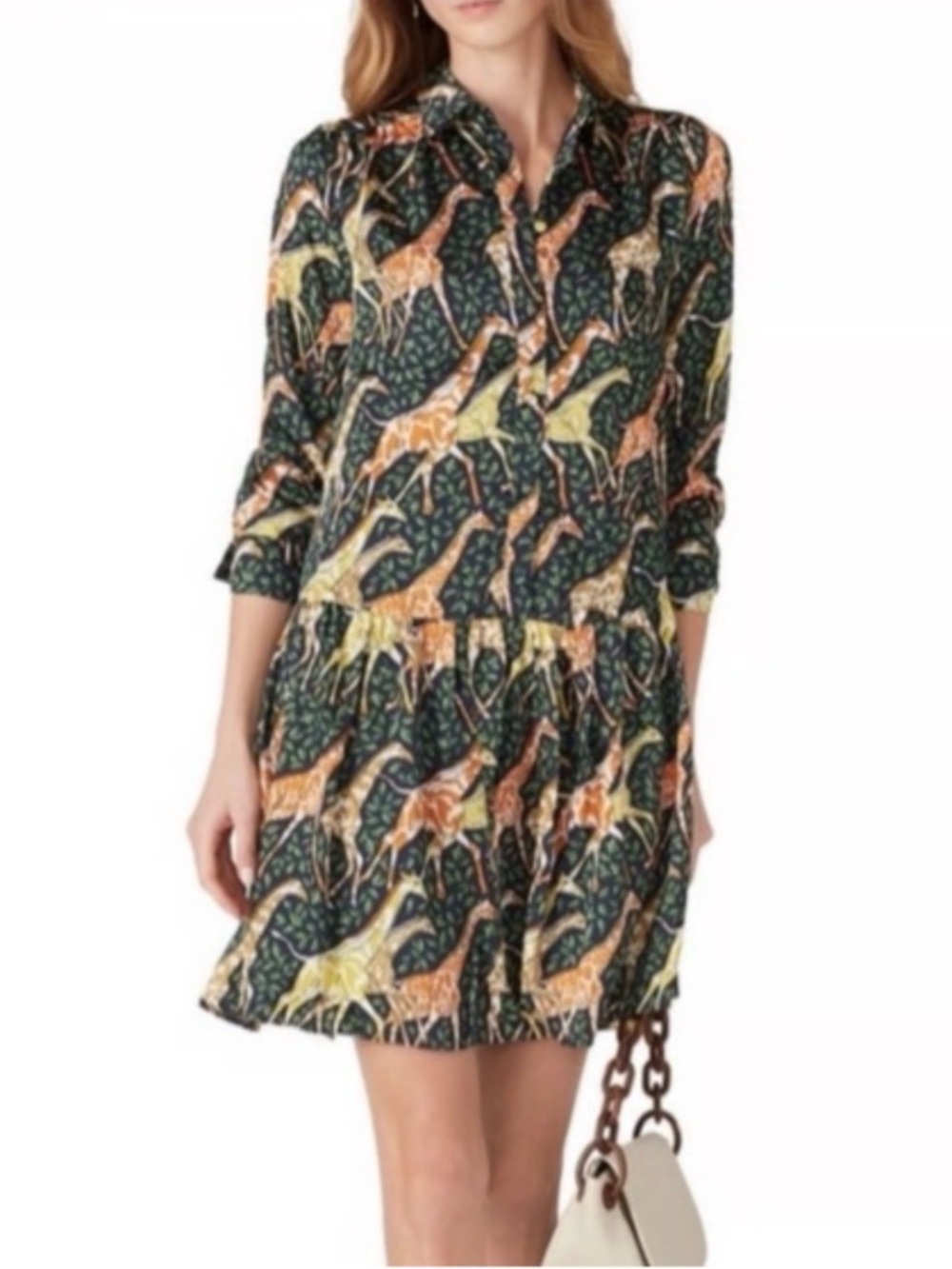 J.Crew Giraffes Shirtdress Size XS
